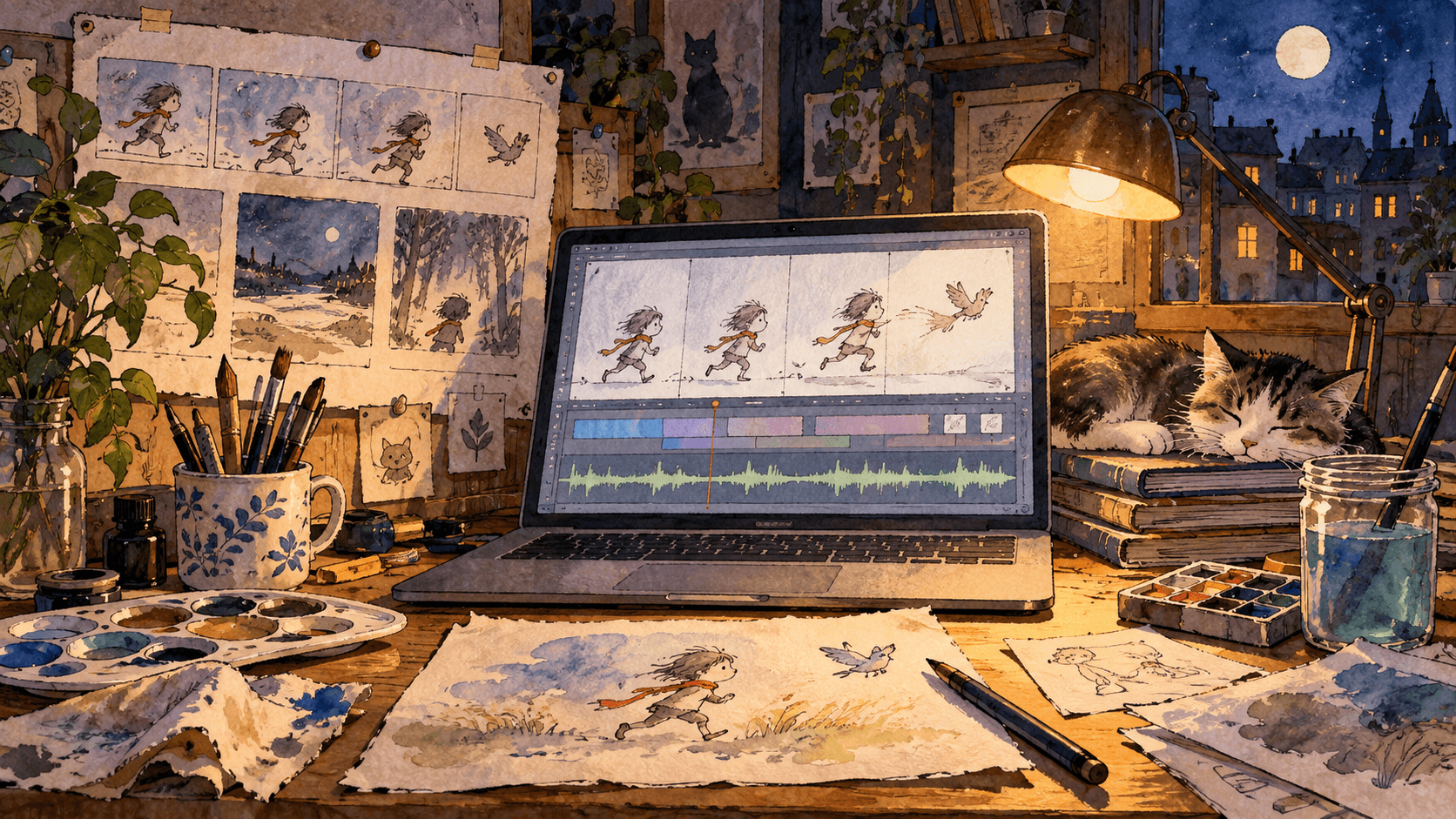 Make a Hand-Painted Animated Music Video with Opus 5.5 and HiAPI