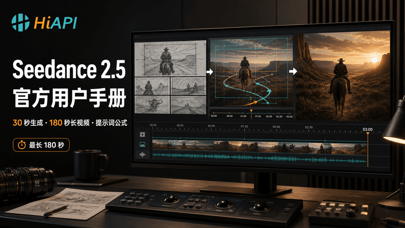 Seedance 2.5 官方用户手册：30 秒生成、180 秒长视频与提示词公式