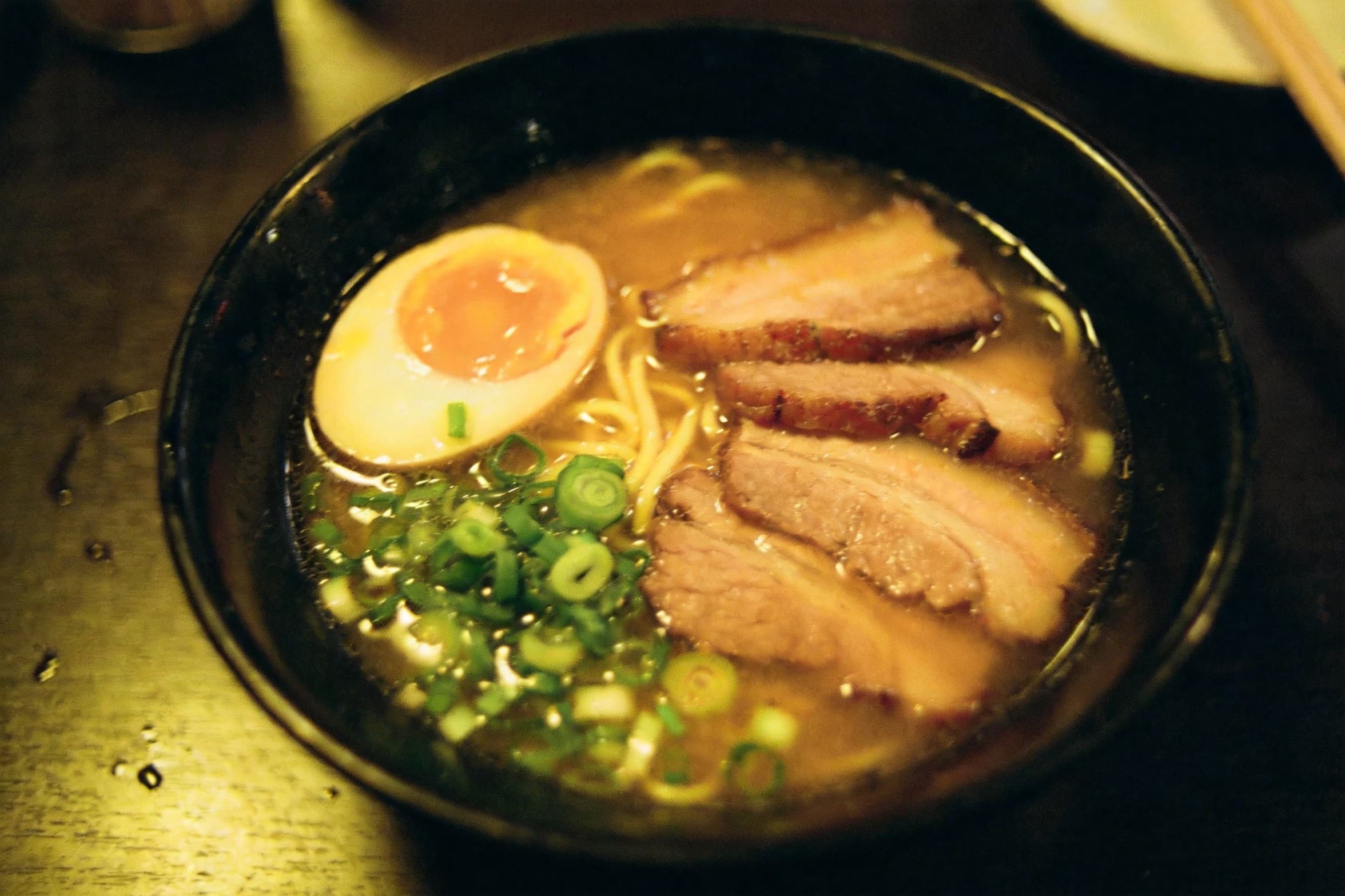 Clean up lighting in a food photo · Before