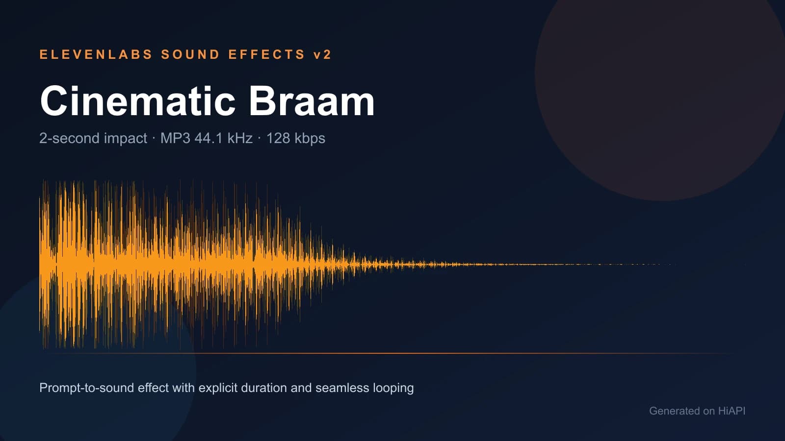 ElevenLabs Sound Effects v2 API: Generate SFX