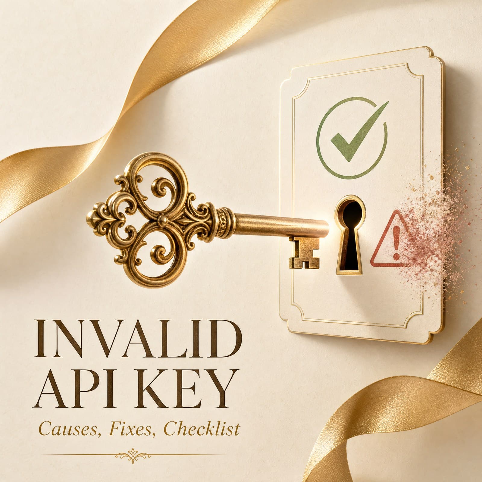 Invalid API Key Errors: Causes, Fixes, and an API Key Setup Checklist