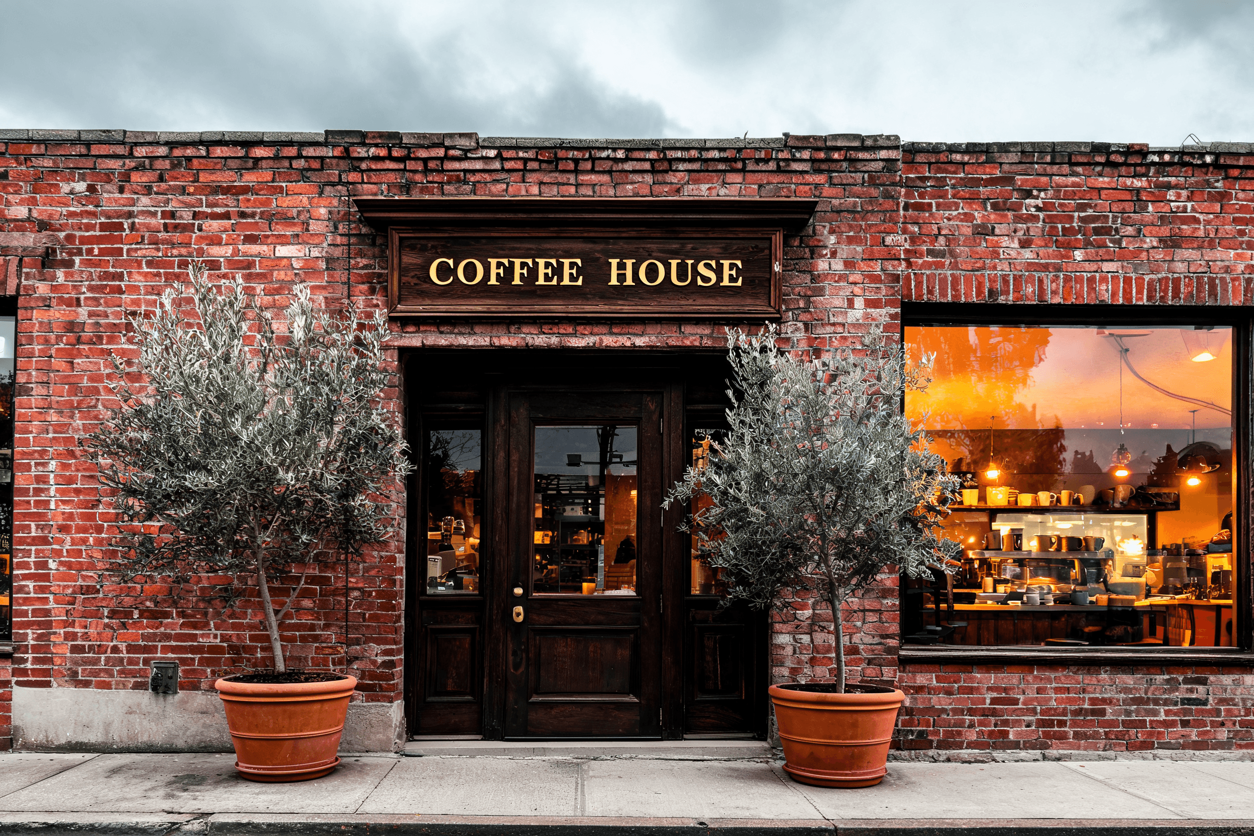 Rewrite a storefront sign in place · Before