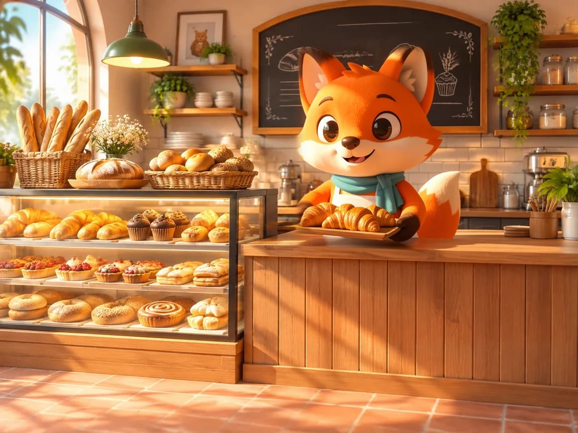 Inpainted: the mascot behind the counter