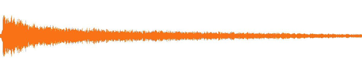 Hammer strike on steel audio waveform