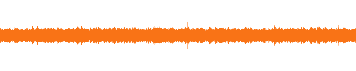 Rain on a metal roof at night audio waveform