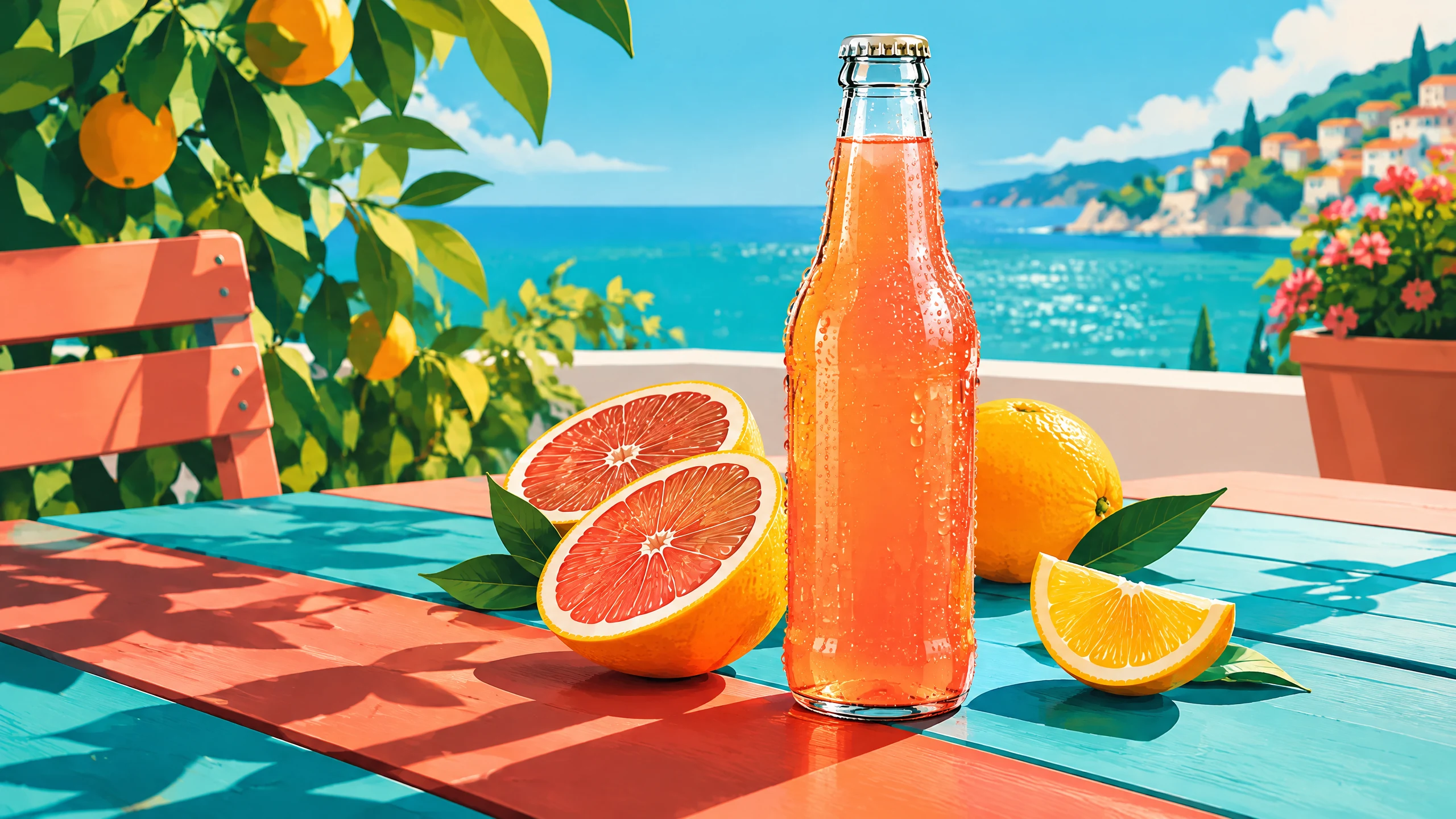 Citrus soda concept